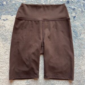 Joah Brown Biker Short in Sueded Umber size S/M